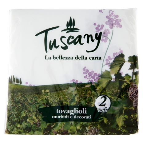 Tuscany tovaglioli morbidi e decorati 2 veli 40 pz